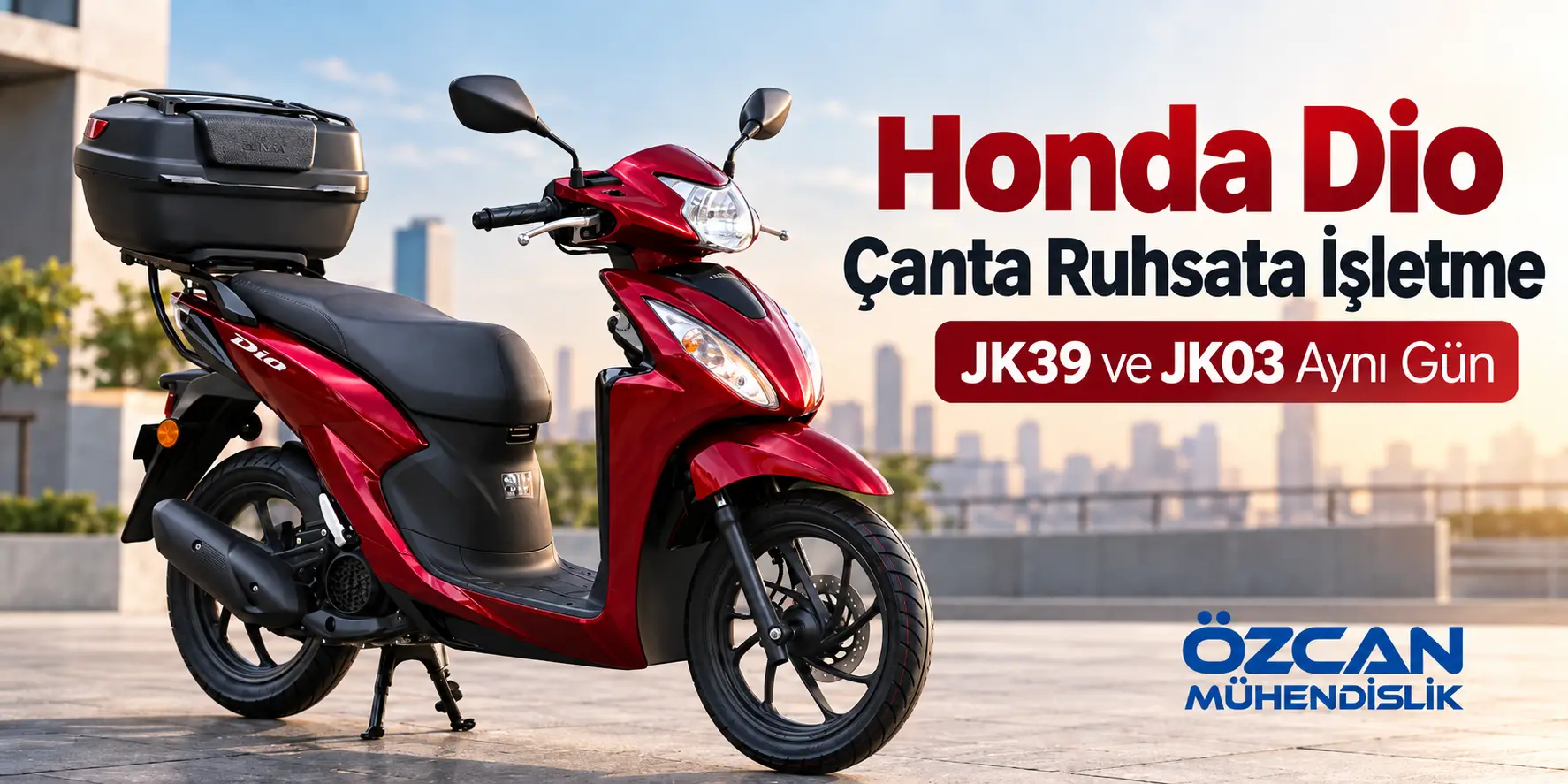 Honda Dio Çanta Ruhsata İşletme Örnek Görsell